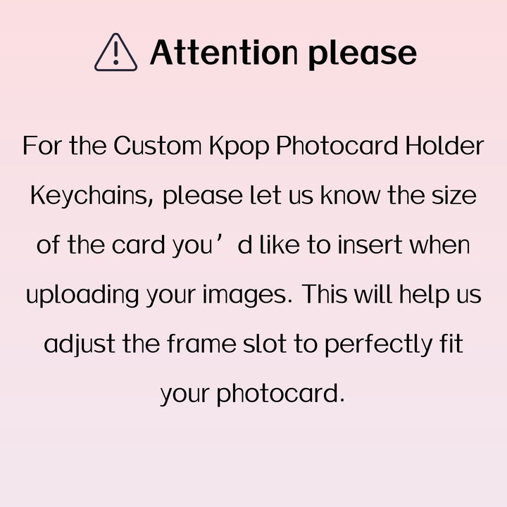 Custom Kpop Photocard Holder Keychains