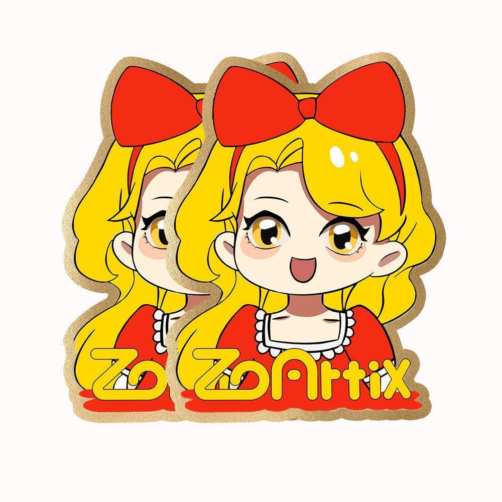 Custom Brushed Gold Stickers - ZoArtix