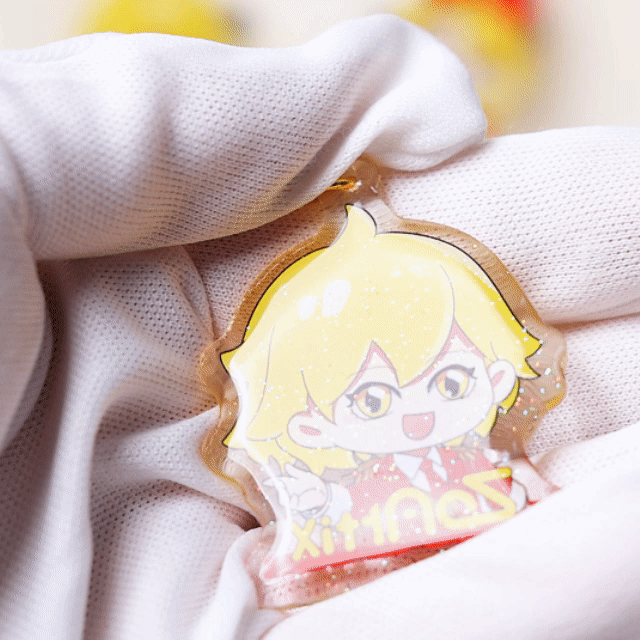 Custom Glitter Epoxy Acrylic Keychains - ZoArtix