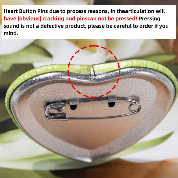Custom Heart Shape Badges/Pins - ZoArtix