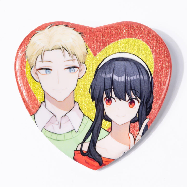 Custom Heart Shape Badges/Pins - ZoArtix