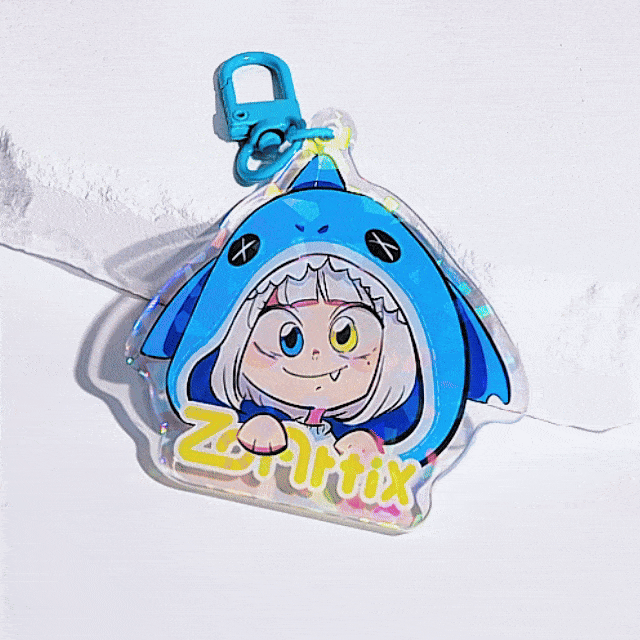 Custom Holographic Broken Glass Acrylic Keychains - ZoArtix