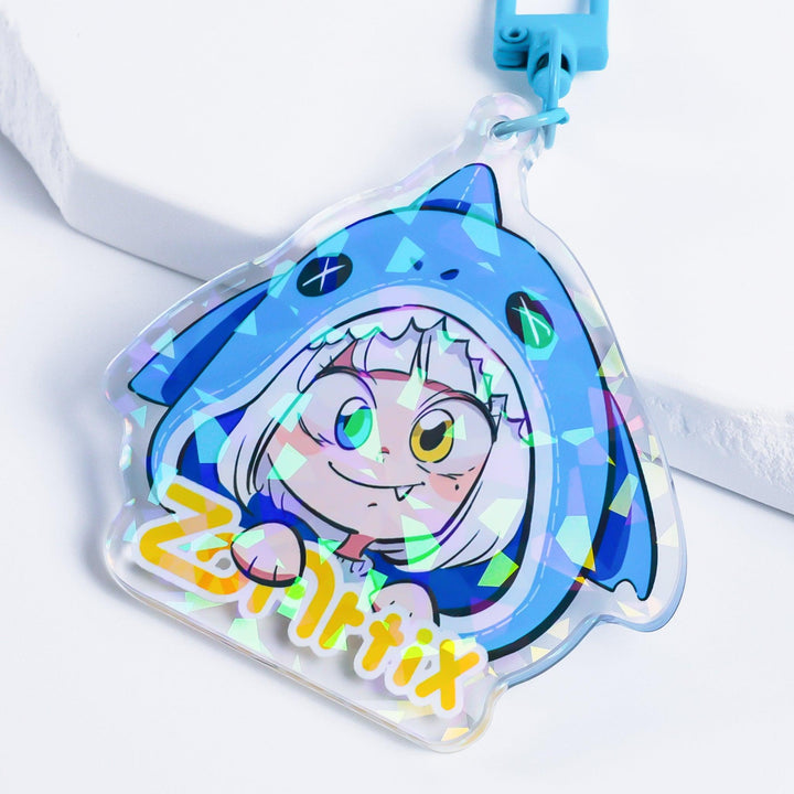 Custom Holographic Broken Glass Acrylic Keychains - ZoArtix