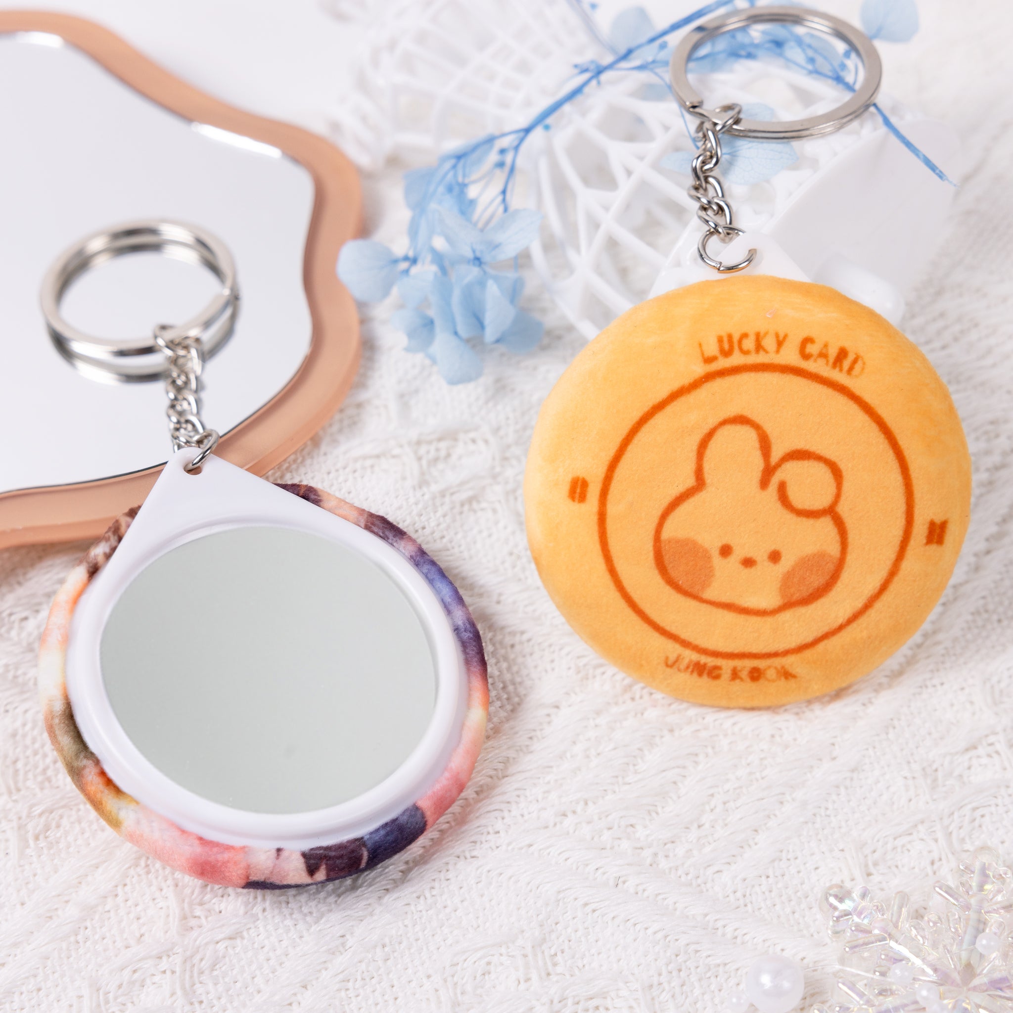 Custom Plush Badge Mirror Keychains – ZoArtix