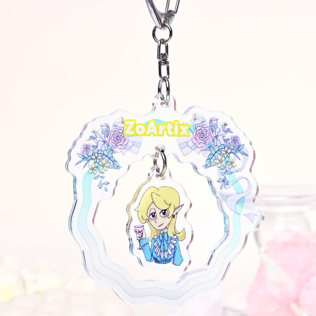 Custom Hollow Swinging Acrylic Keychains