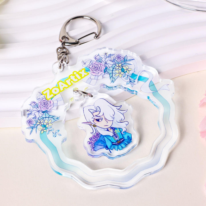 Custom Hollow Swinging Acrylic Keychains