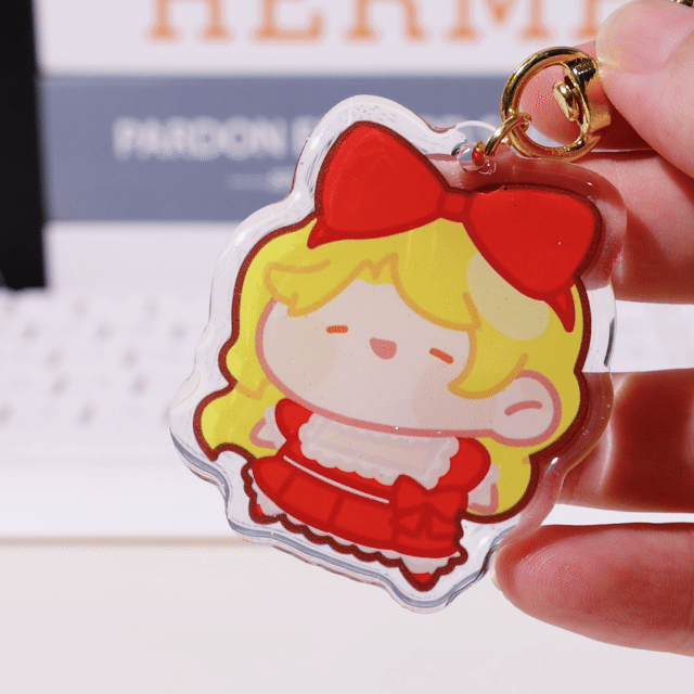 Custom Glitter Epoxy Acrylic Keychains