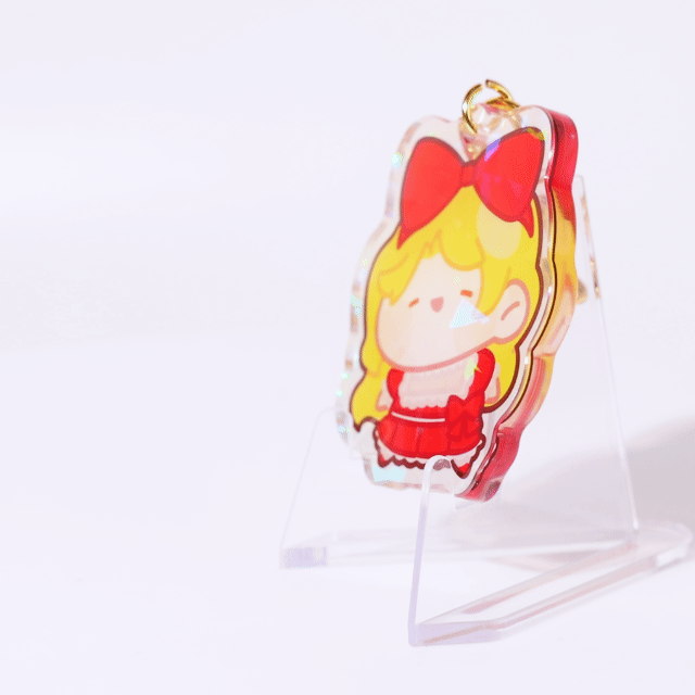 Custom Holographic Broken Glass Acrylic Keychains
