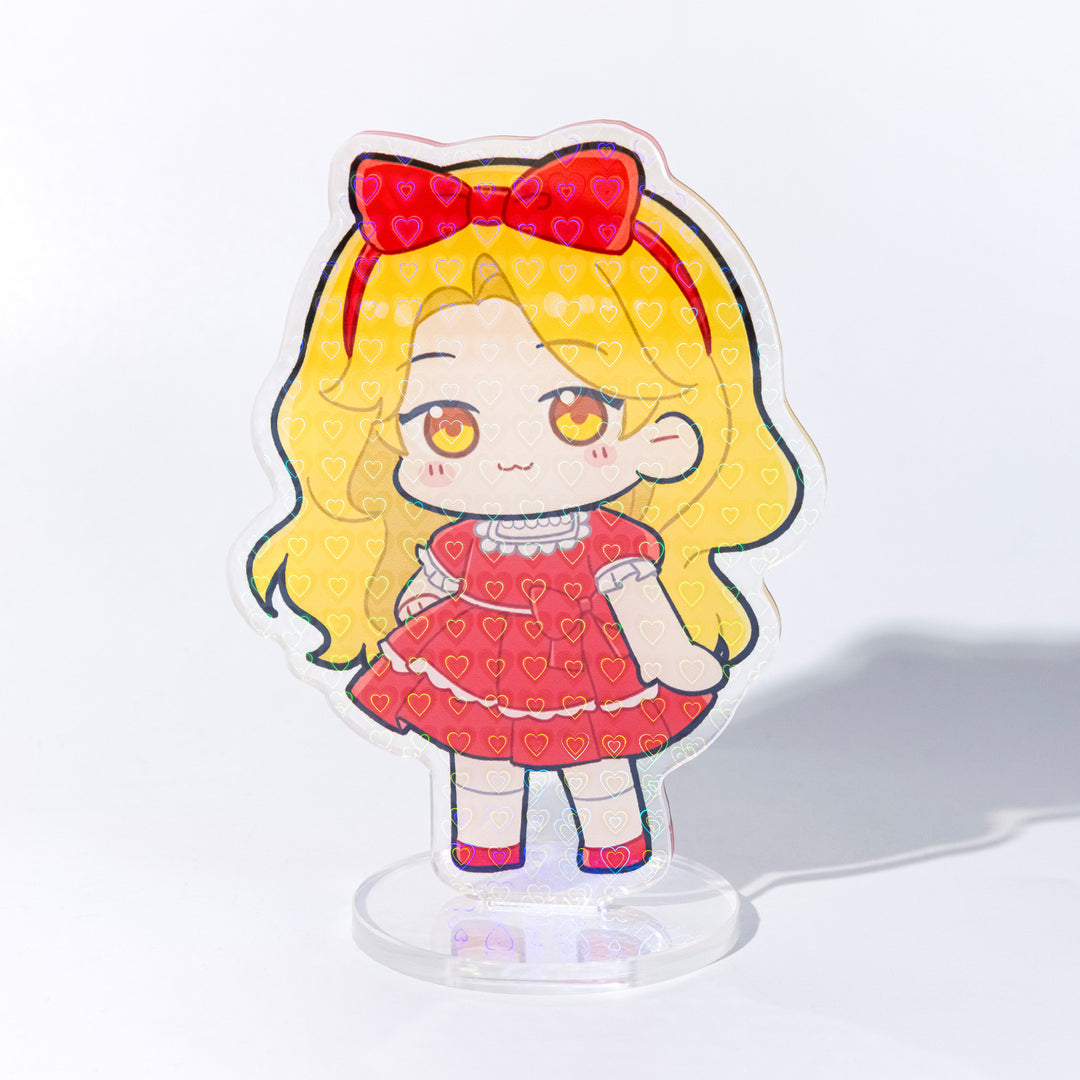 Custom Holographic Heart Acrylic Standees
