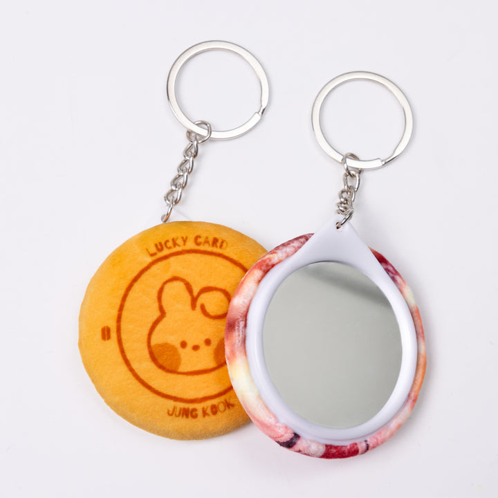 Custom Plush Badge Mirror Keychains - ZoArtix