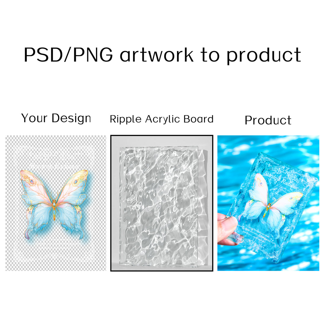 Llaveros acrílicos ondulados personalizados