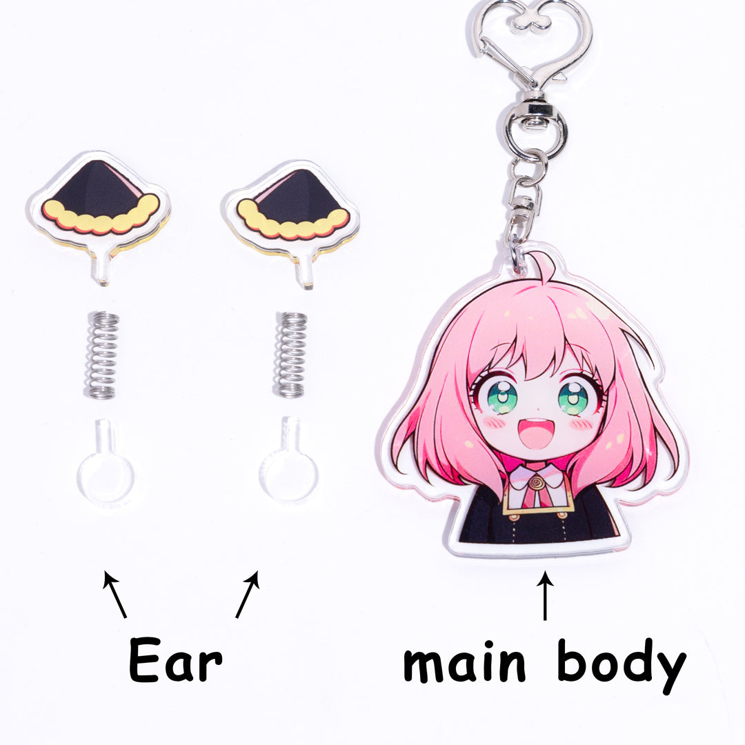 Custom Ear Flick Acrylic Keychains - ZoArtix