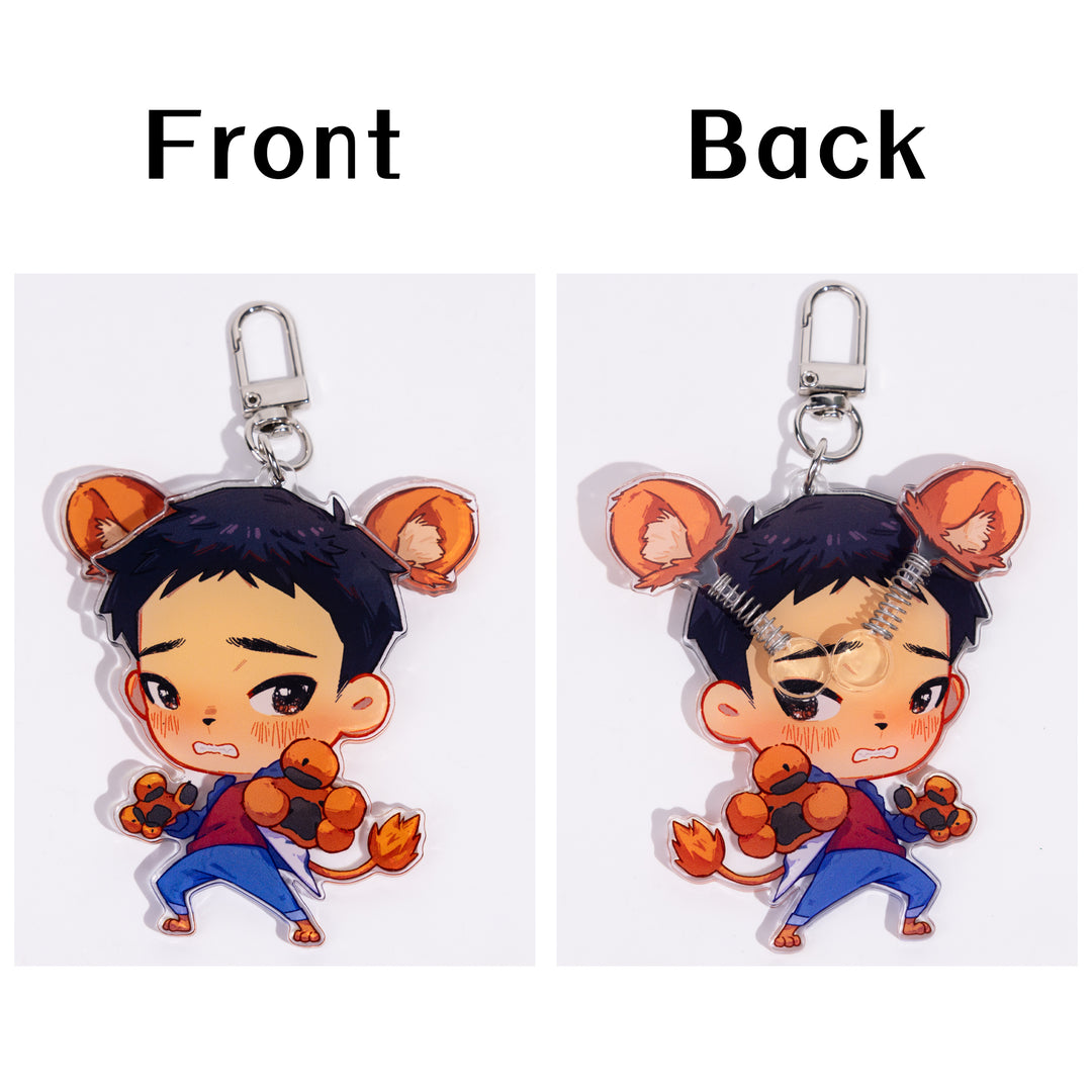 Custom Ear Flick Acrylic Keychains - ZoArtix