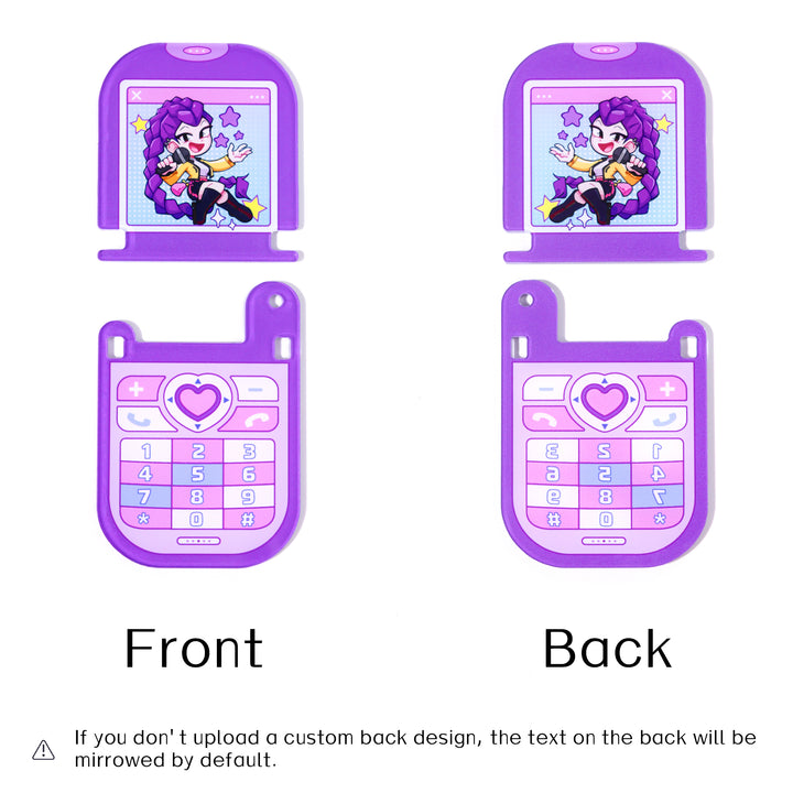 Custom Acrylic Flip Phone Keychains - ZoArtix