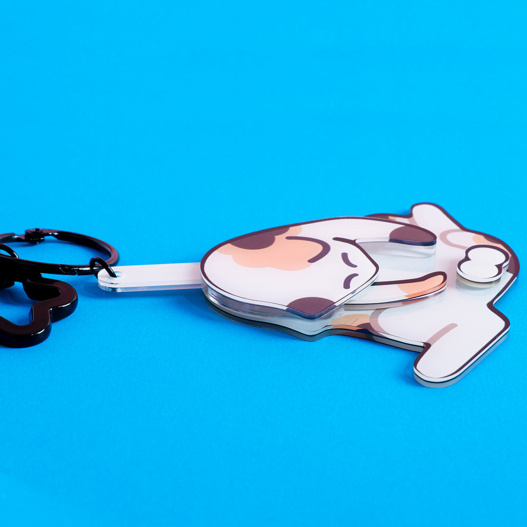 Custom Acrylic Mischief Cat Interactive Keychains