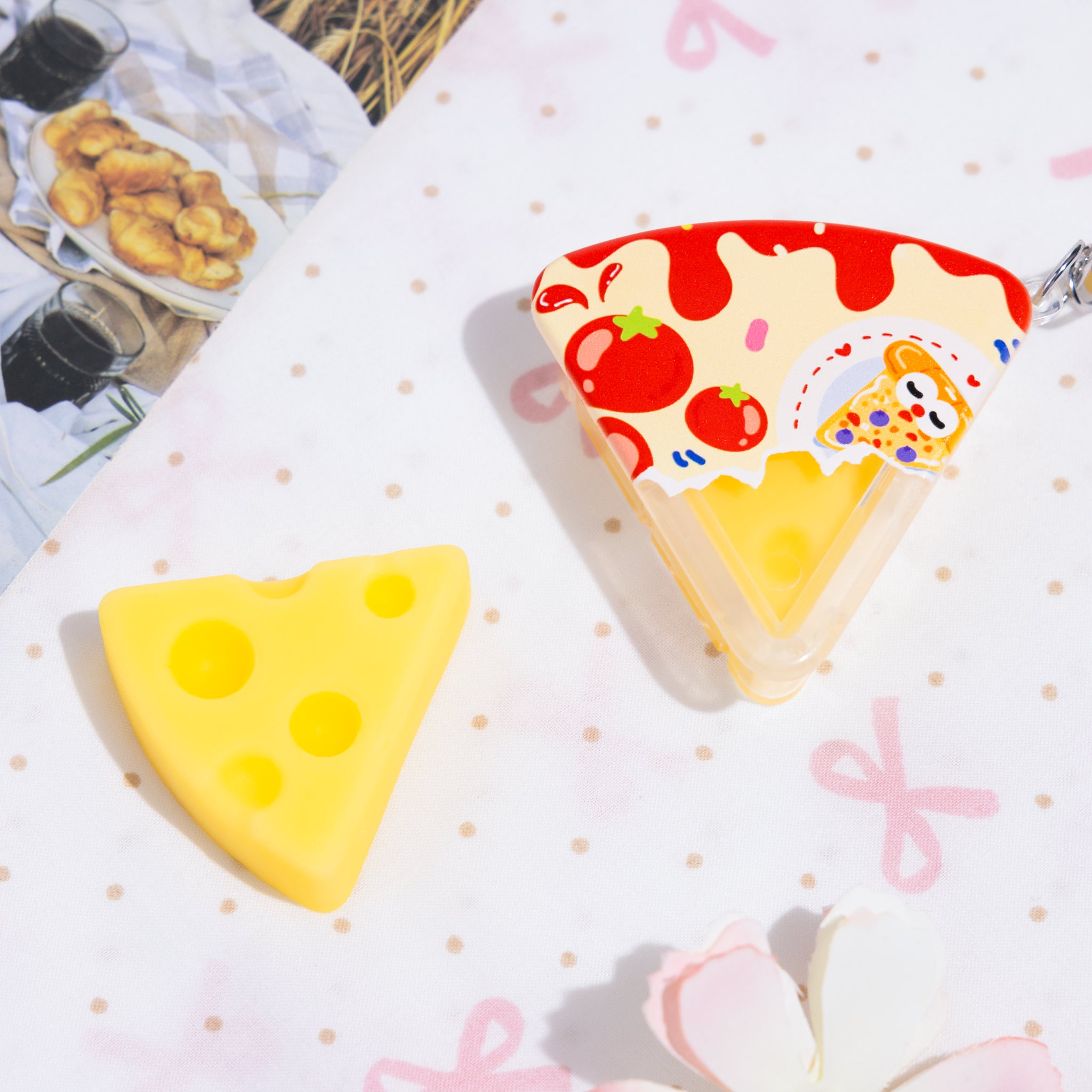 Custom Squishy cheese Jelly Keychains