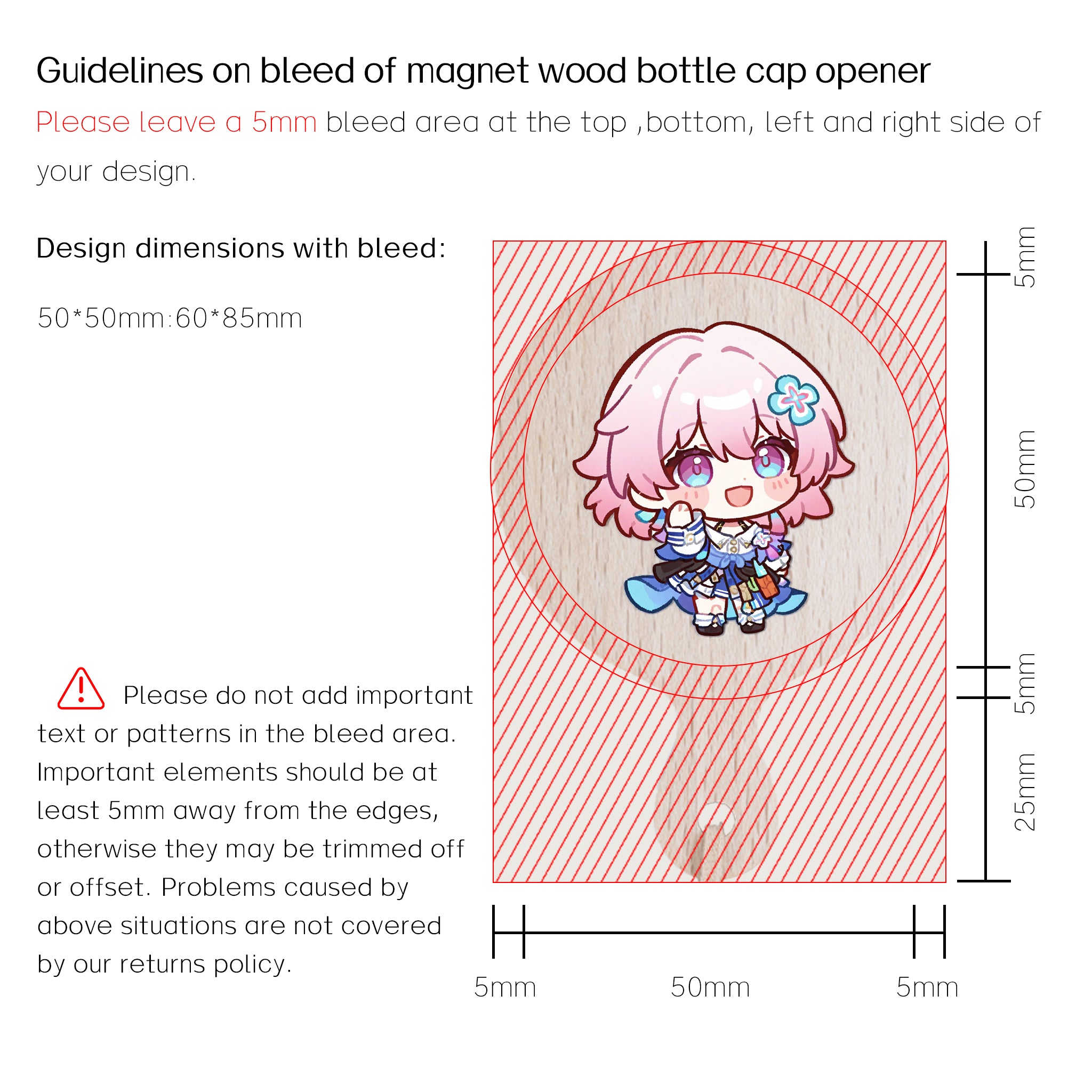 Custom Wood Bottle Cap Opener With Magnets