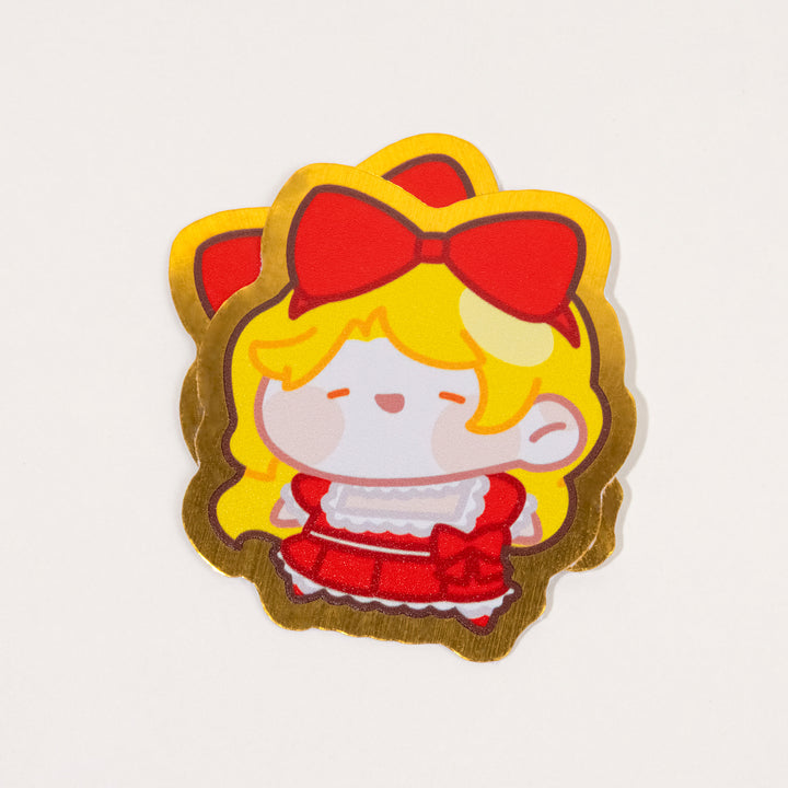 Custom Brushed Gold Stickers
