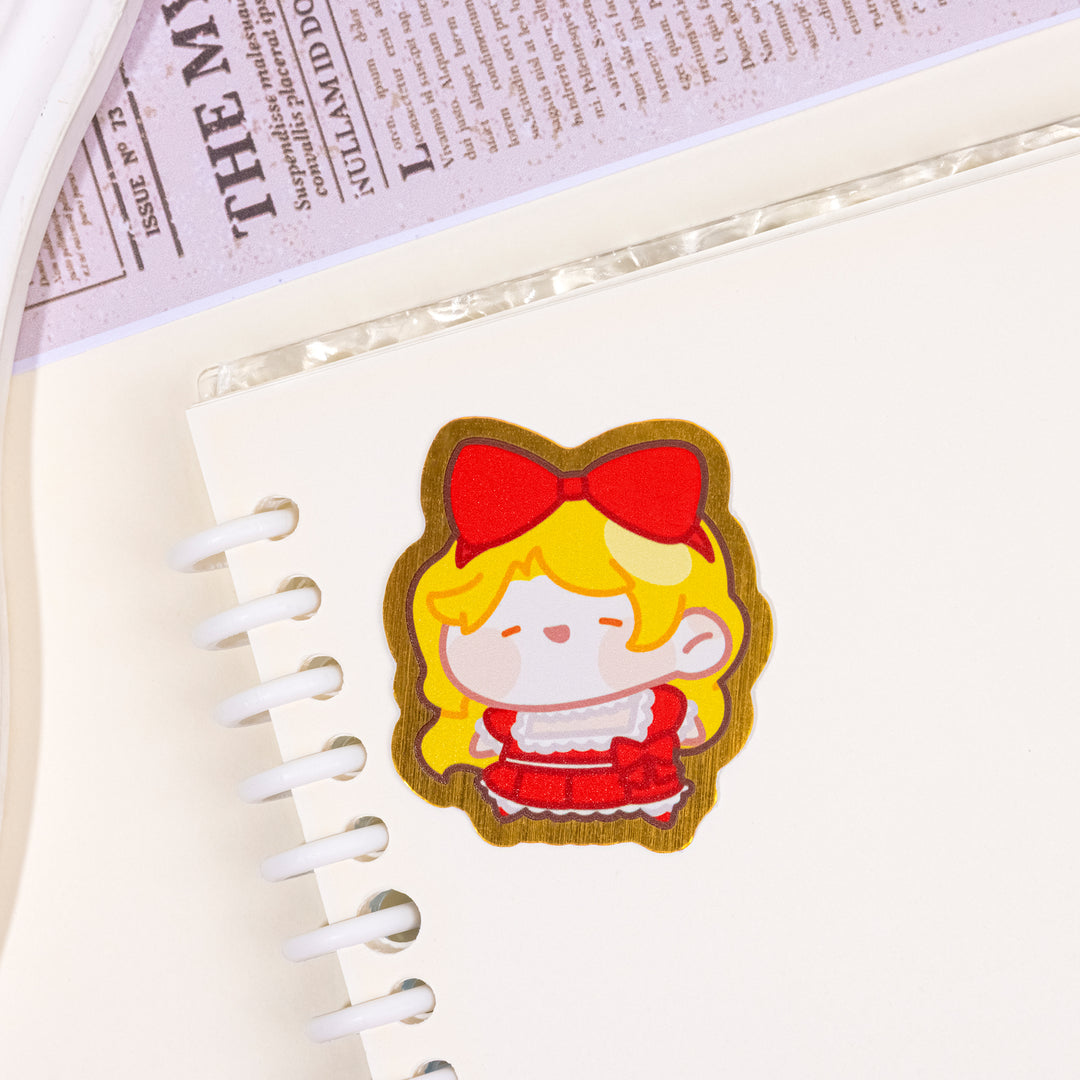 Custom Brushed Gold Stickers