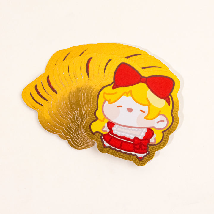 Custom Brushed Gold Stickers