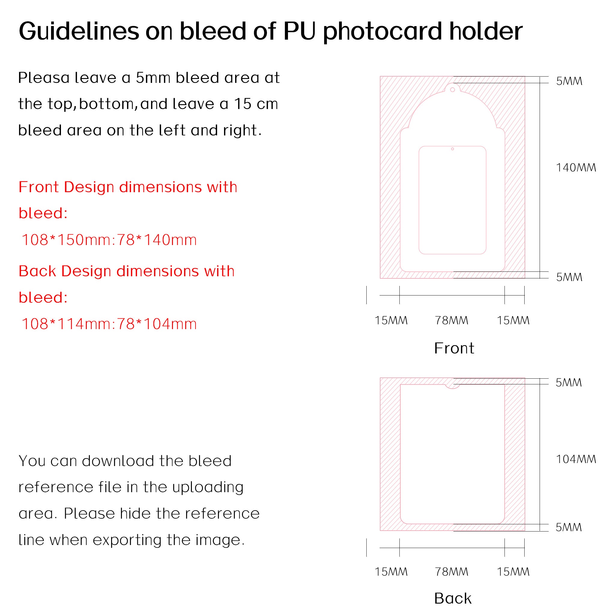 Custom PU Photocard Holders