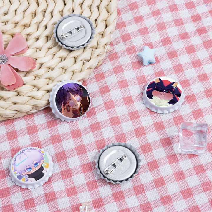 Custom Full Print Bottle Cap Badges
