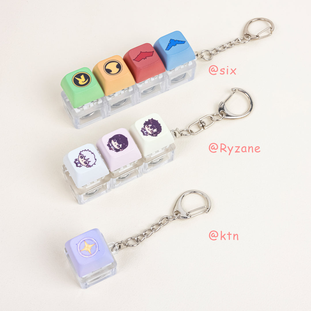 Custom Transparent base keyboard keychain