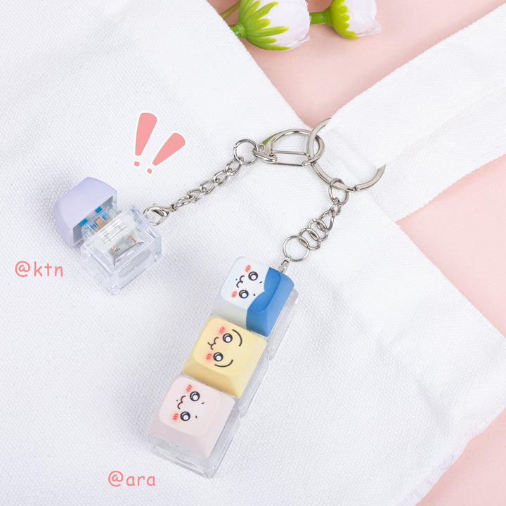 Custom Transparent base keyboard keychain