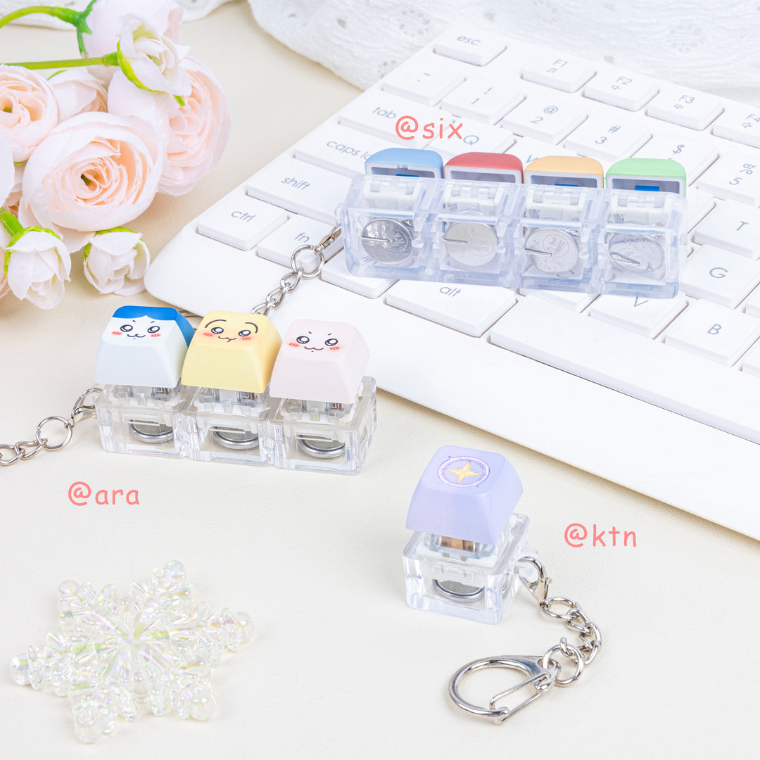 Custom Transparent base keyboard keychain