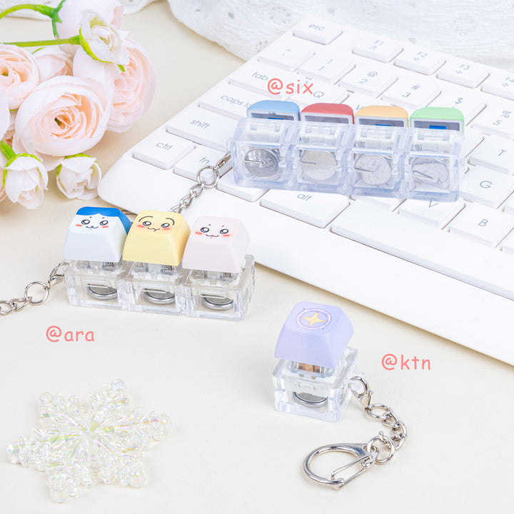 Custom Transparent base keyboard keychain