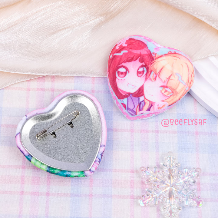 Custom Heart Shape Plush Badge