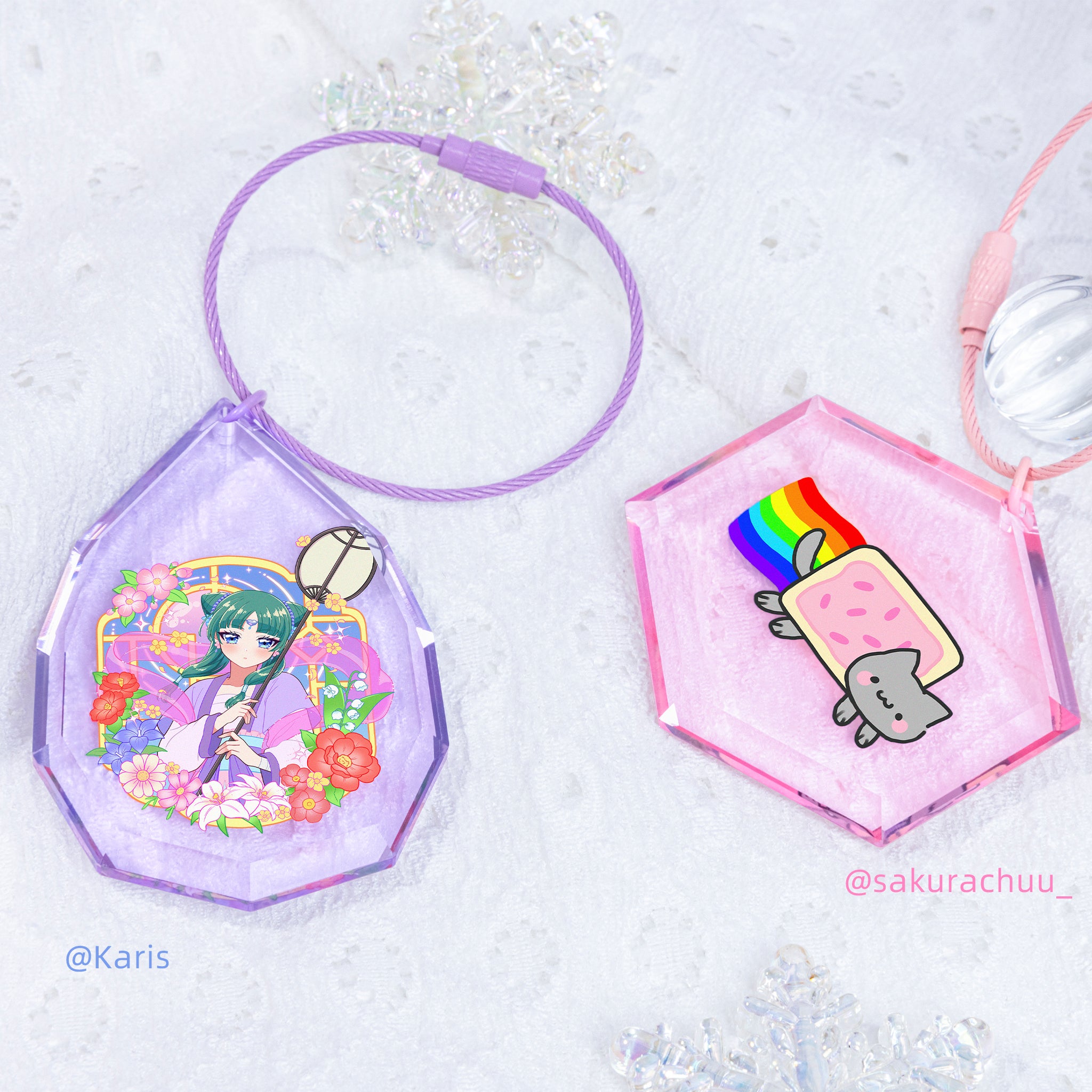 Custom Acrylic Diamond Keychain