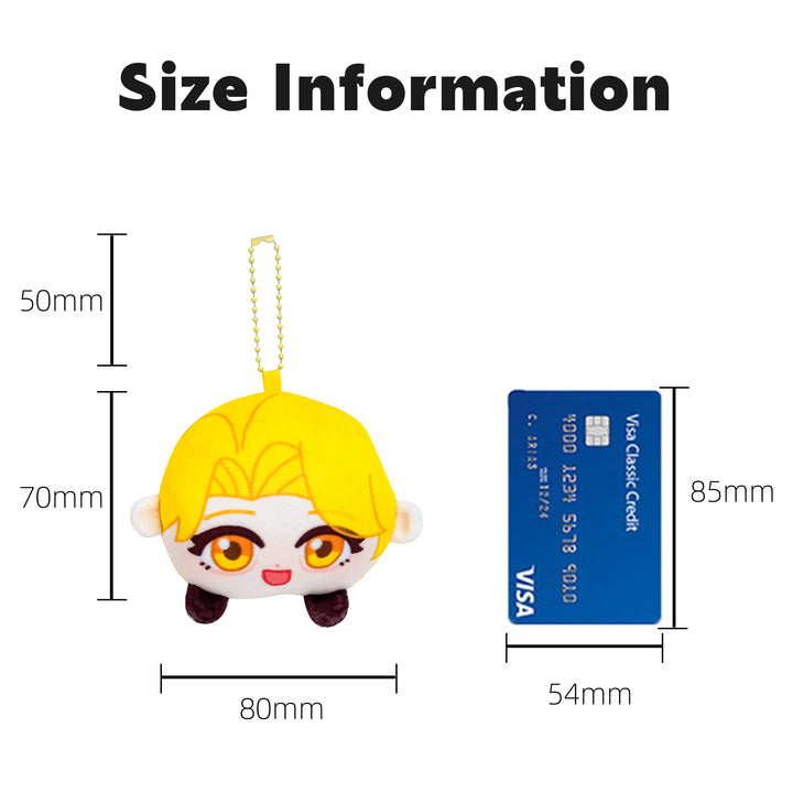 Custom Mochi Face Plush Keychain