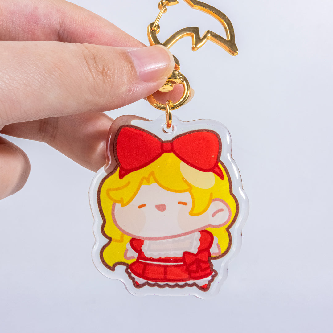 Custom Glitter Epoxy Acrylic Keychains