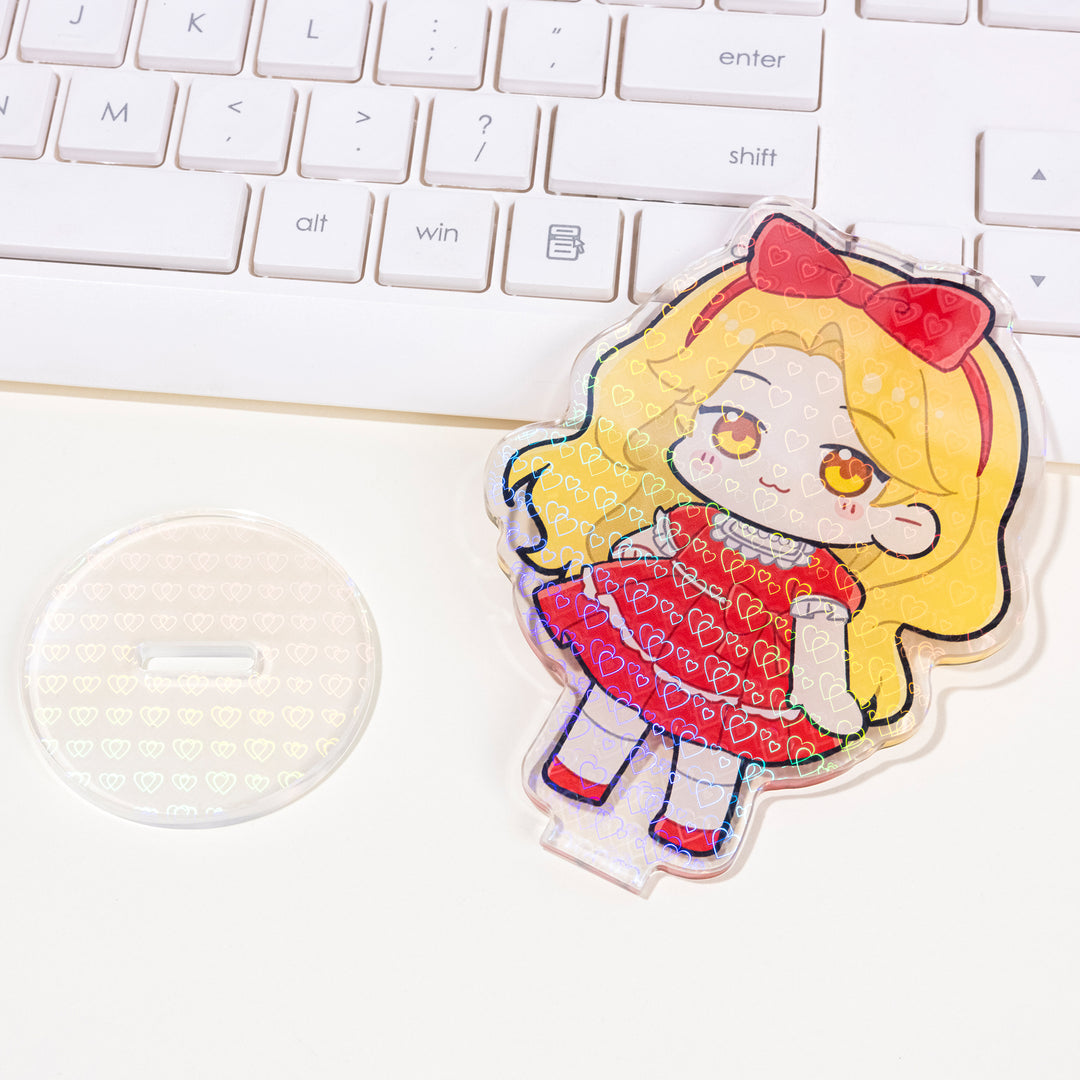 Custom Holographic Heart Acrylic Standees