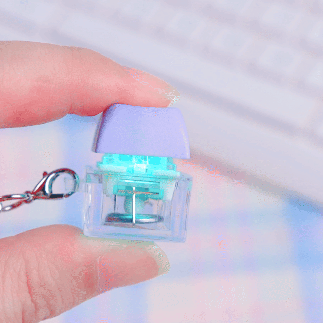 Custom Transparent base keyboard keychain