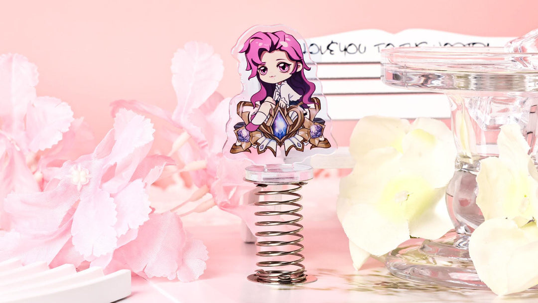 Standees de acrílico personalizados con agitadores de primavera