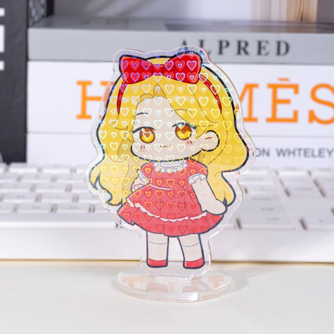 Custom Holographic Heart Acrylic Standees