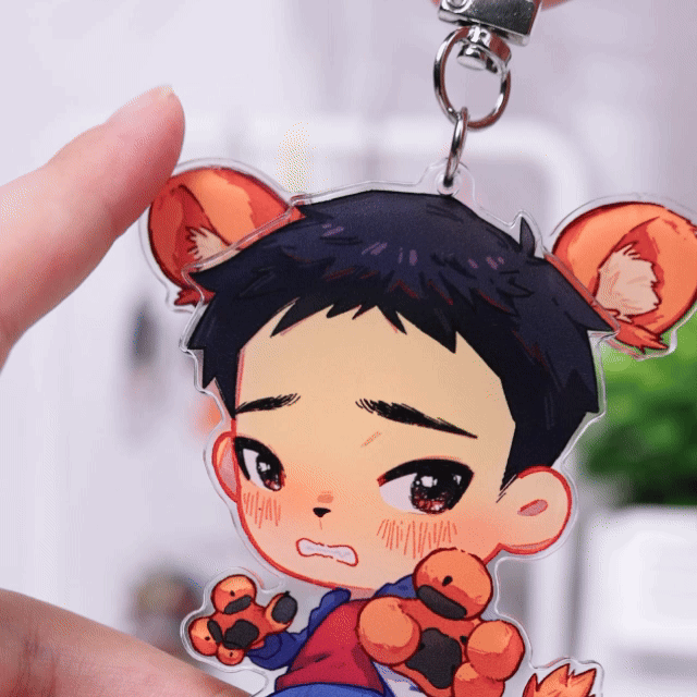 Custom Ear Flick Acrylic Keychains - ZoArtix