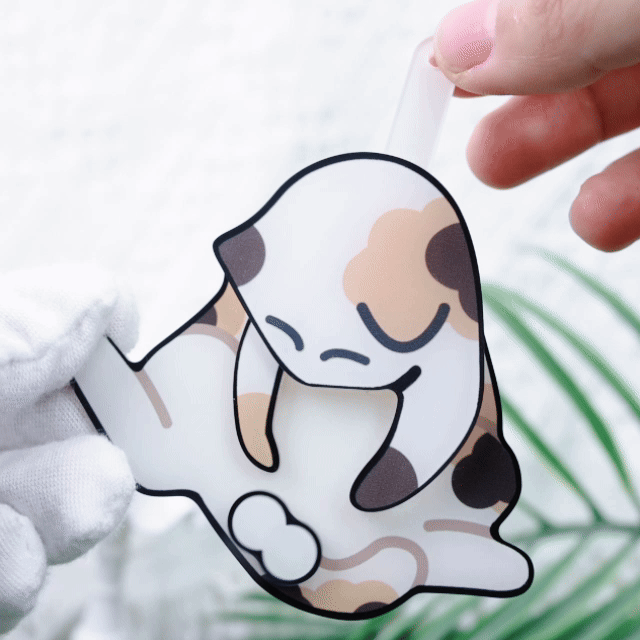 Custom Acrylic Mischief Cat Interactive Keychains