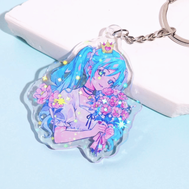 Custom Holographic Star Acrylic Keychains