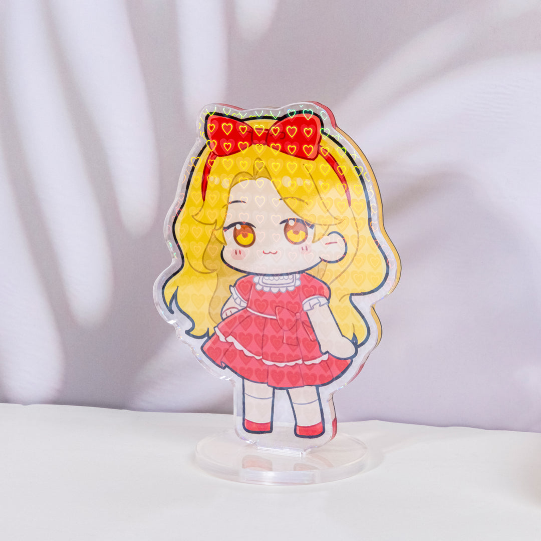 Custom Holographic Heart Acrylic Standees