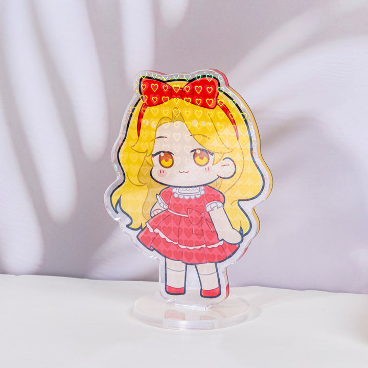 Custom Holographic Heart Acrylic Standees