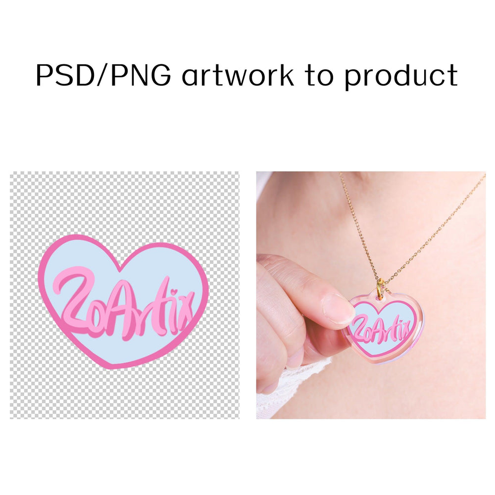 Custom Acrylic Charm Necklace - ZoArtix