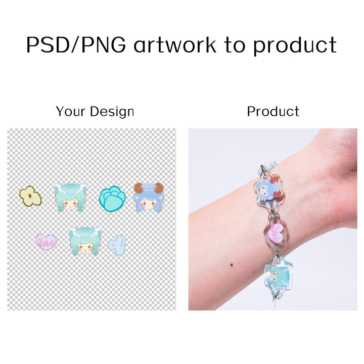 Custom Acrylic Charms Bracelet - ZoArtix