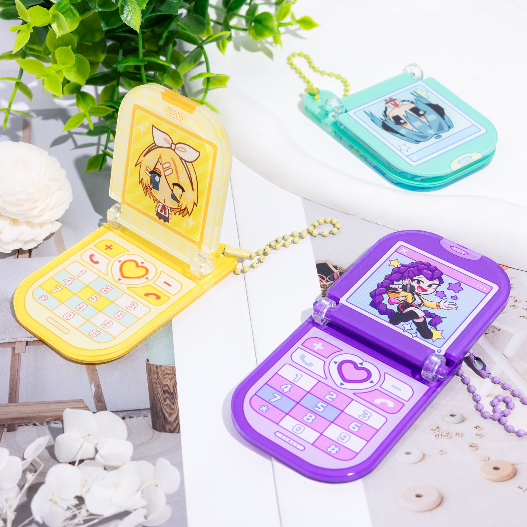 Custom Acrylic Flip Phone Keychains - ZoArtix
