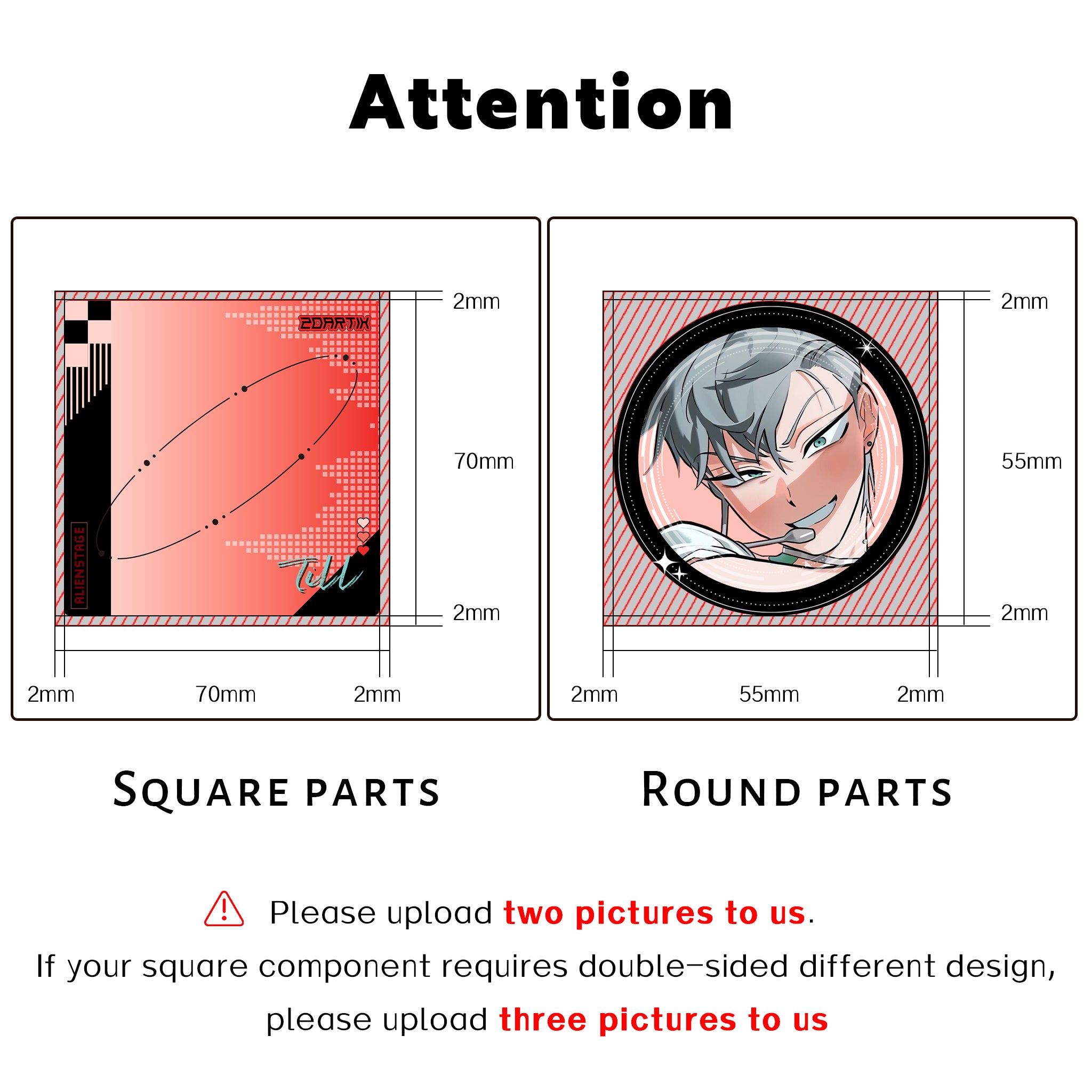 Custom Acrylic Spinning CD Charms - ZoArtix