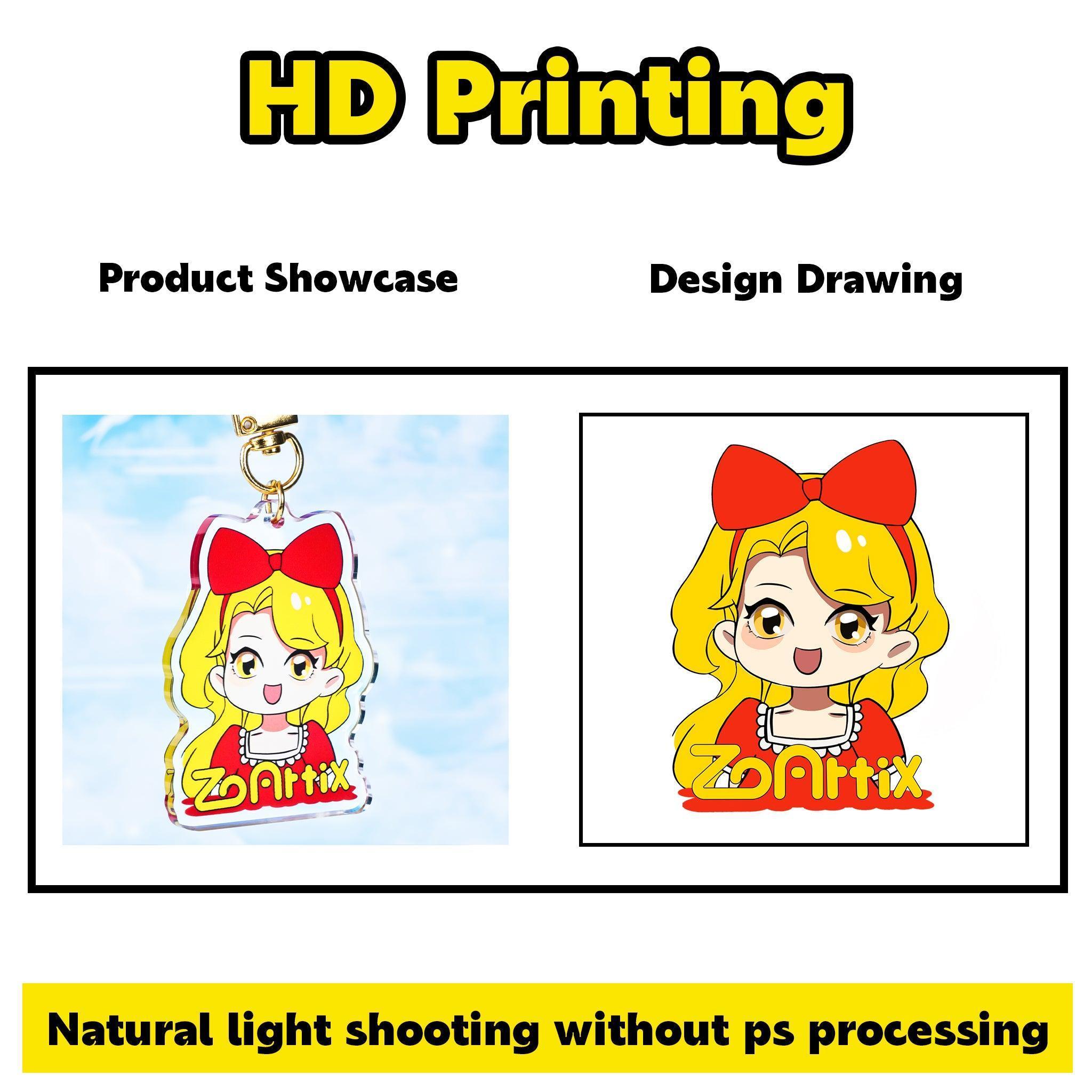 Custom Clear Acrylic Keychains - ZoArtix