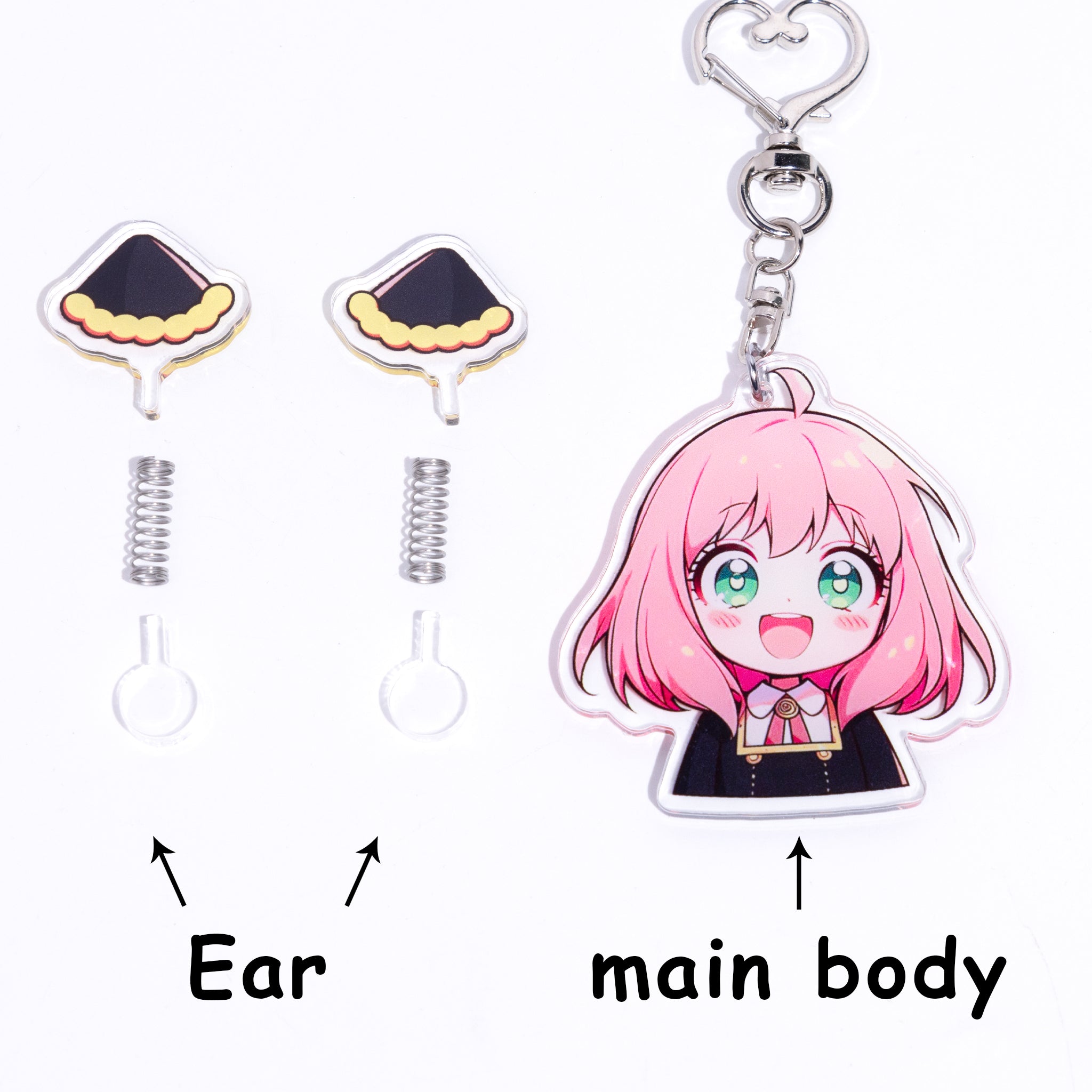 Custom Ear Flick Acrylic Keychains - ZoArtix