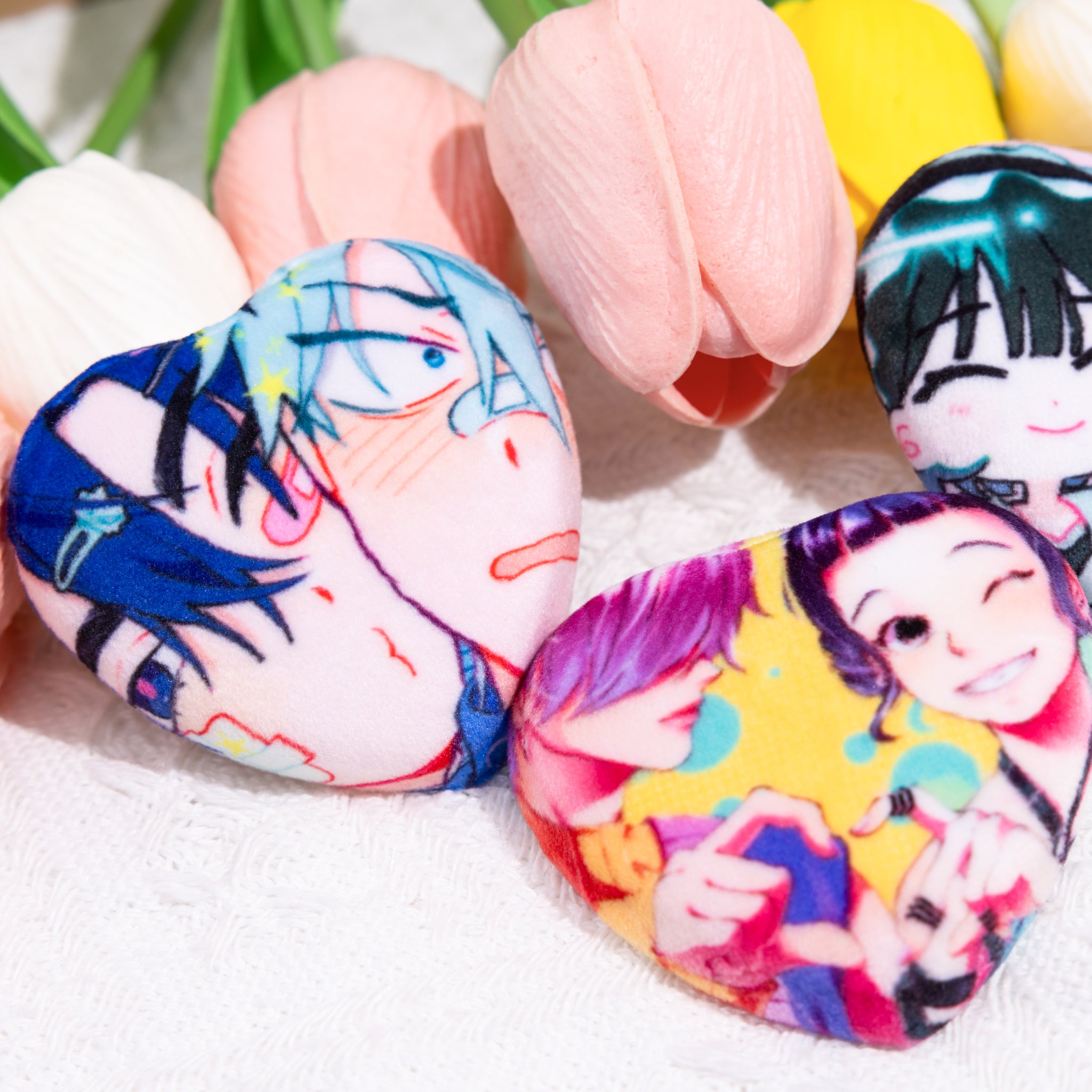 Custom Heart Shape Plush Badge - ZoArtix